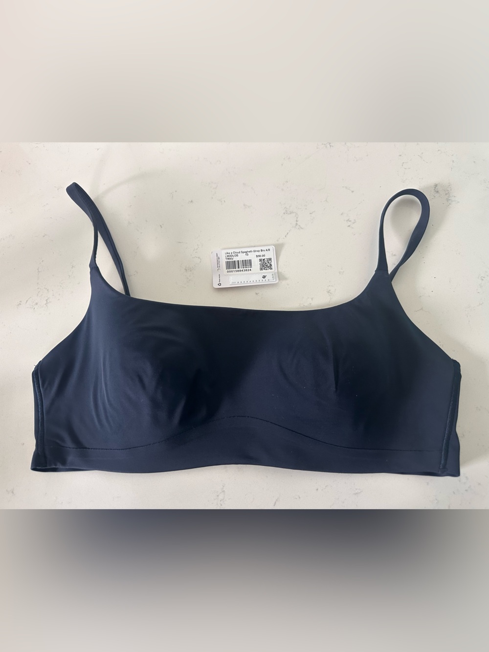 Lululemon Like a Cloud spaghetti strap bra A/B 10 navy - Picture 3 of 5